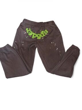 Men’s Brown Sweatpants with Green Graphic